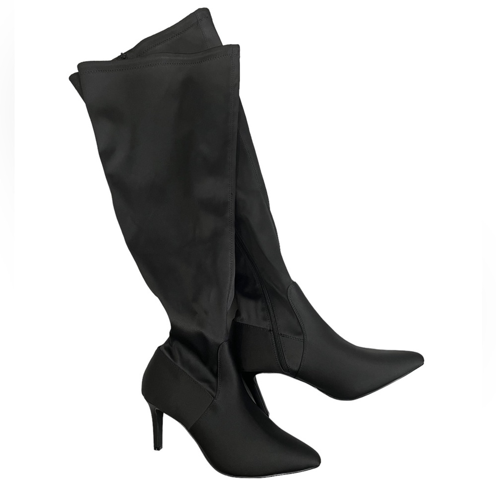 Torrid Over The Knee Black Heel Boot Size 9WW